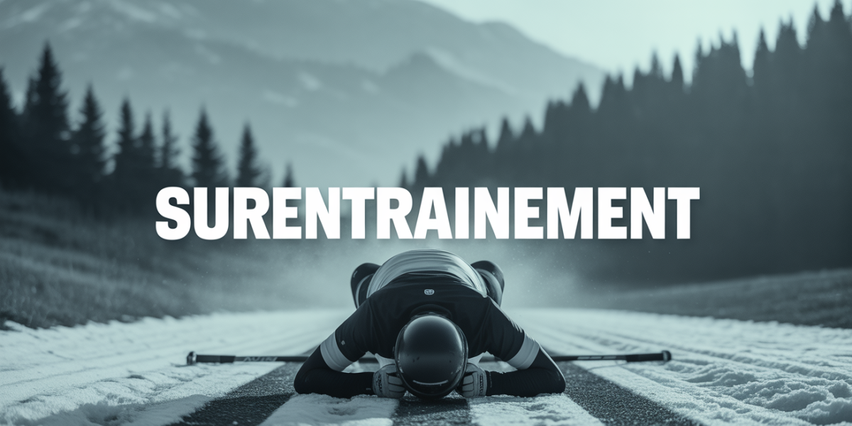 Sportif fatigue sur piste signe surentraînement