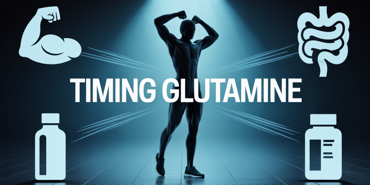 illustration timing glutamine récupération intestinale et musculaire