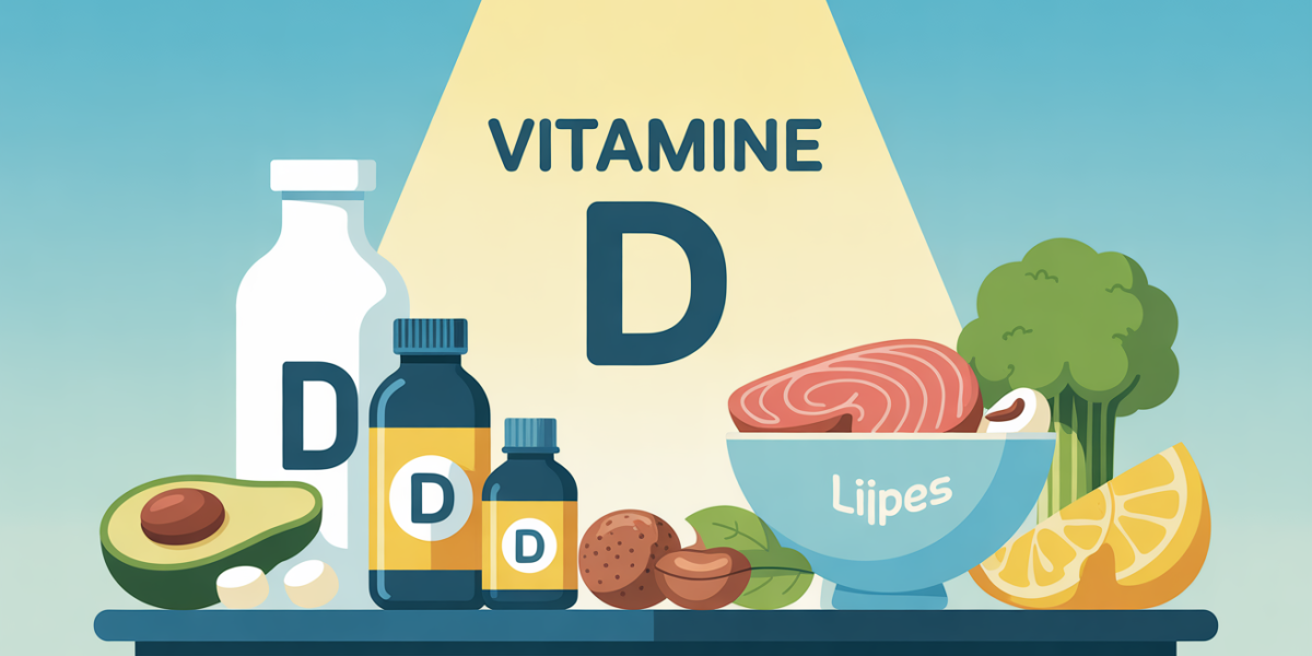 vitamine D table aliments lipides famille
