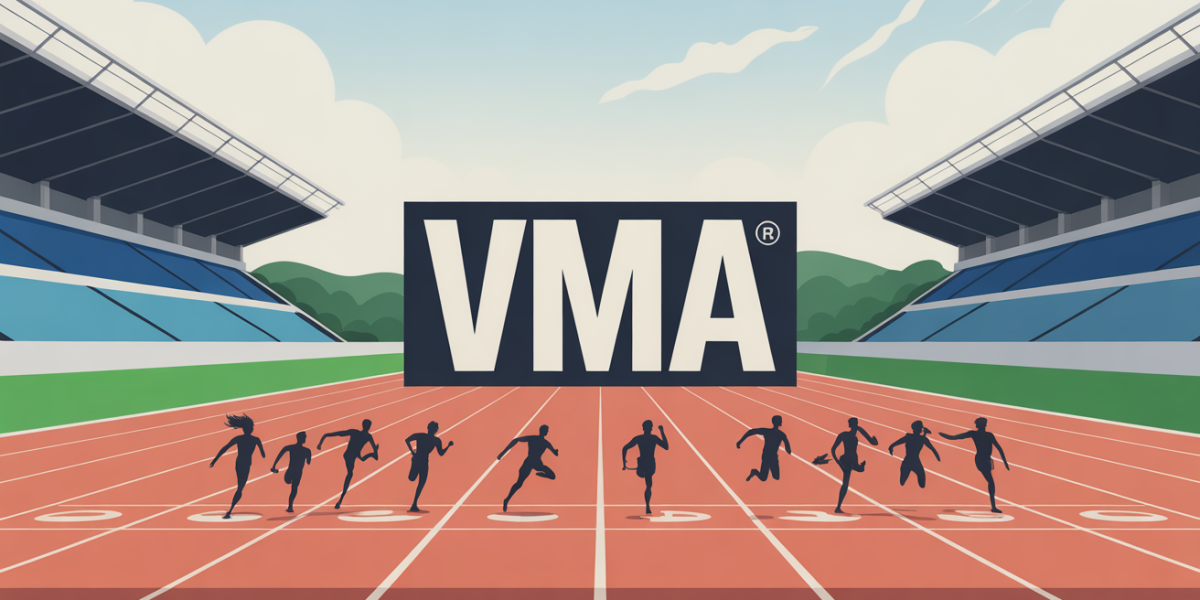 VMA course à pied silhouettes coureurs piste athlétisme